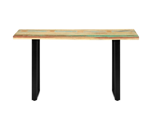 Mesa de comedor de madera maciza reciclada 140x70x76 cm