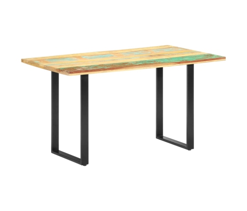 Mesa de comedor de madera maciza reciclada 140x70x76 cm