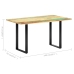 Mesa de comedor de madera maciza reciclada 140x70x76 cm