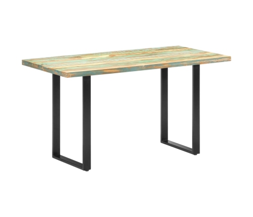 Mesa de comedor de madera maciza reciclada 140x70x76 cm