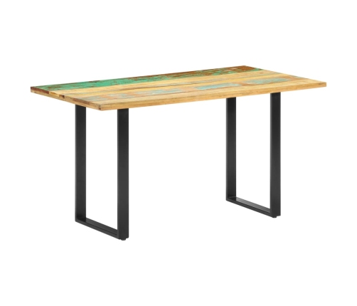 Mesa de comedor de madera maciza reciclada 140x70x76 cm