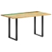 Mesa de comedor de madera maciza reciclada 140x70x76 cm