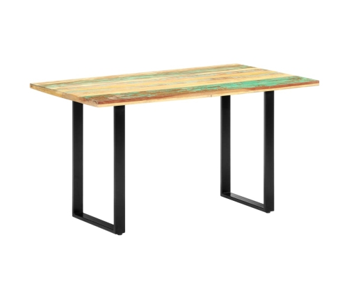 Mesa de comedor de madera maciza reciclada 140x70x76 cm