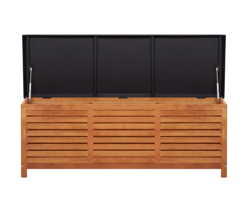 Caja de almacenaje jardín madera maciza eucalipto 150x50x55 cm