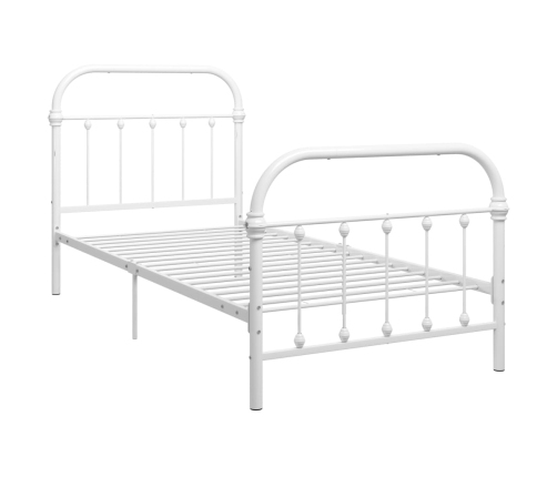 Estructura de cama sin colchón metal blanco 90x200 cm