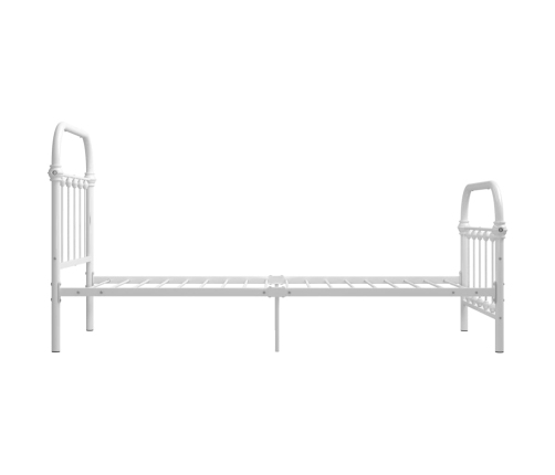 Estructura de cama sin colchón metal blanco 90x200 cm