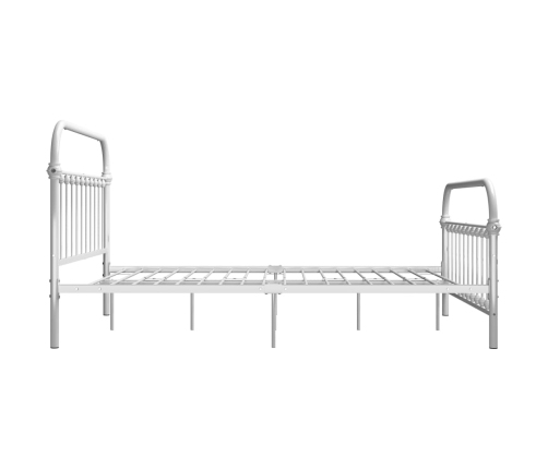 Estructura de cama sin colchón metal blanco 120x200 cm