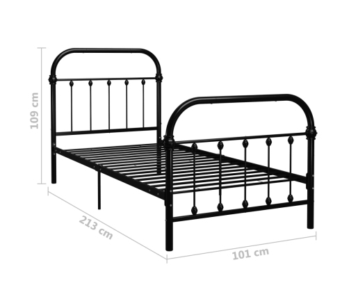 vidaXL Estructura de cama de metal 90x200 cm