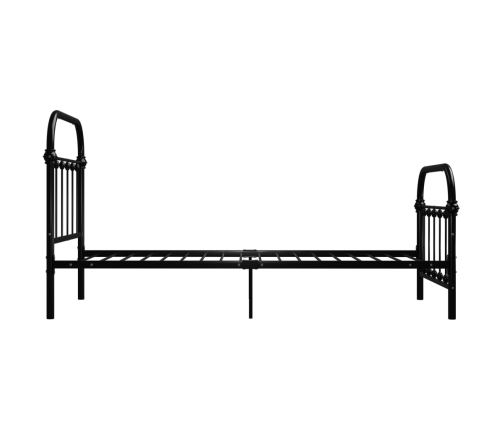 Estructura de cama sin colchón metal negro 100x200 cm