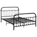 Estructura cama sin colchón con cabecero metal negro 140x200 cm
