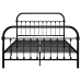 Estructura cama sin colchón con cabecero metal negro 140x200 cm