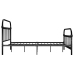Estructura cama sin colchón con cabecero metal negro 140x200 cm