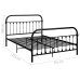 Estructura cama sin colchón con cabecero metal negro 140x200 cm