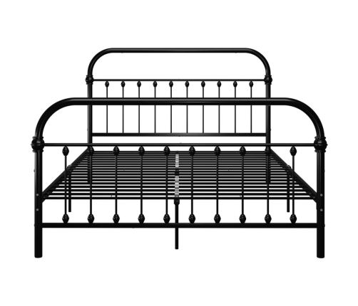 Estructura de cama de metal negro 160x200 cm