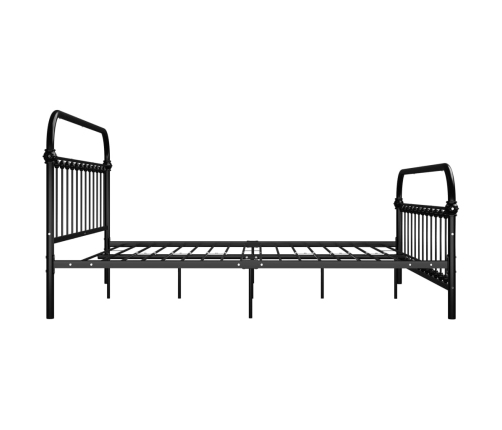 Estructura cama sin colchón con cabecero metal negro 180x200 cm