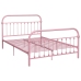 vidaXL Estructura de cama de metal rosa 160x200 cm