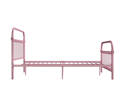 vidaXL Estructura de cama de metal rosa 160x200 cm