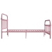 vidaXL Estructura de cama de metal rosa 160x200 cm