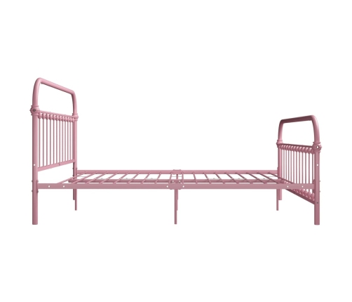 Estructura de cama sin colchón metal rosa 180x200 cm