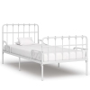 Cama con somier sin colchón metal blanco 90x200 cm