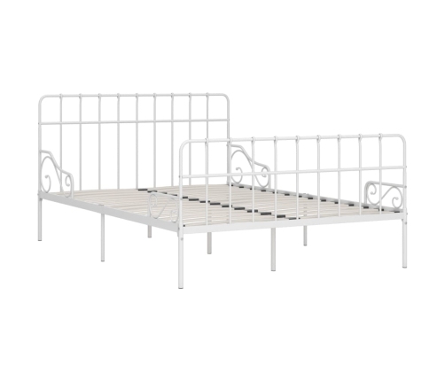 vidaXL Estructura de cama con somier metal blanco 120x200 cm