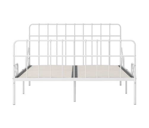 vidaXL Estructura de cama con somier metal blanco 120x200 cm