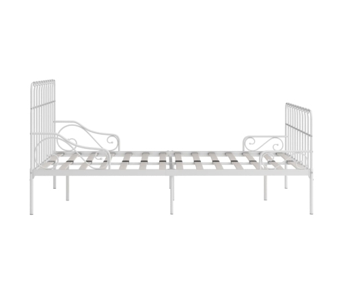 vidaXL Estructura de cama con somier metal blanco 120x200 cm