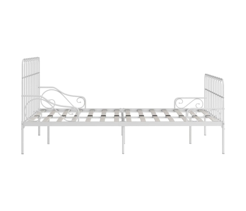 Estructura de cama con somier metal blanco 140x200 cm