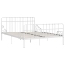 Estructura cama con somier sin colchón metal blanco 200x200 cm