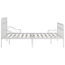 Estructura cama con somier sin colchón metal blanco 200x200 cm