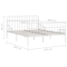 Estructura cama con somier sin colchón metal blanco 200x200 cm