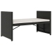 Set muebles de jardín 5 piezas y cojines ratán sintético negro