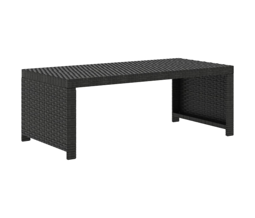 Set muebles de jardín 5 piezas y cojines ratán sintético negro