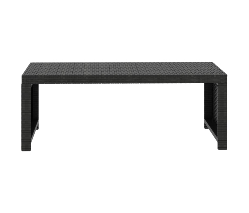 Set muebles de jardín 5 piezas y cojines ratán sintético negro