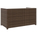 Set muebles de jardín 5 piezas y cojines ratán sintético marrón