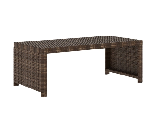 Set muebles de jardín 5 piezas y cojines ratán sintético marrón