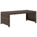 Set muebles de jardín 5 piezas y cojines ratán sintético marrón