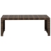 Set muebles de jardín 5 piezas y cojines ratán sintético marrón