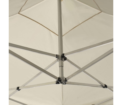 Carpa plegable profesional de aluminio color crema 2x2 m