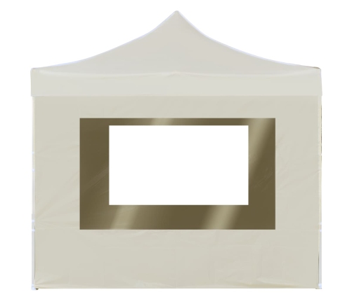 Carpa plegable profesional paredes aluminio color crema 2x2 m