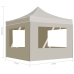 Carpa plegable profesional paredes aluminio color crema 2x2 m