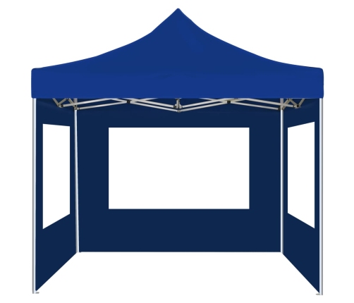 Carpa plegable profesional con paredes aluminio azul 2x2 m