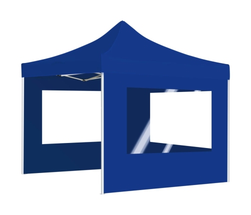 Carpa plegable profesional con paredes aluminio azul 2x2 m