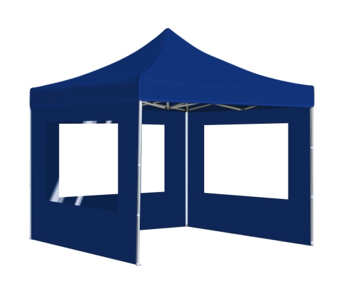 Carpa plegable profesional con paredes aluminio azul 2x2 m