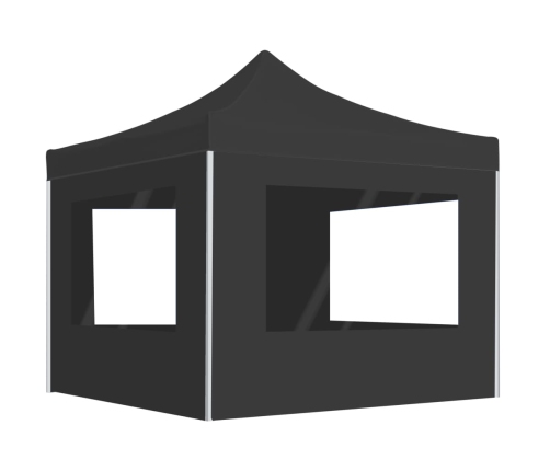 Carpa plegable profesional con paredes aluminio gris 2x2 m