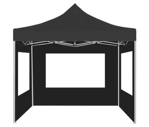 Carpa plegable profesional con paredes aluminio gris 2x2 m