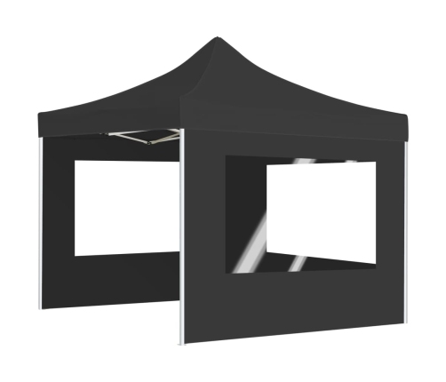 Carpa plegable profesional con paredes aluminio gris 2x2 m