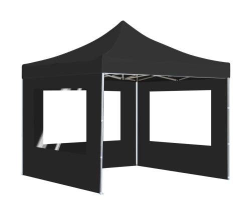Carpa plegable profesional con paredes aluminio gris 2x2 m