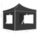 Carpa plegable profesional con paredes aluminio gris 2x2 m