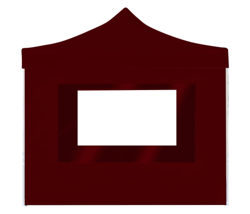 Carpa plegable profesional paredes aluminio color burdeos 2x2 m